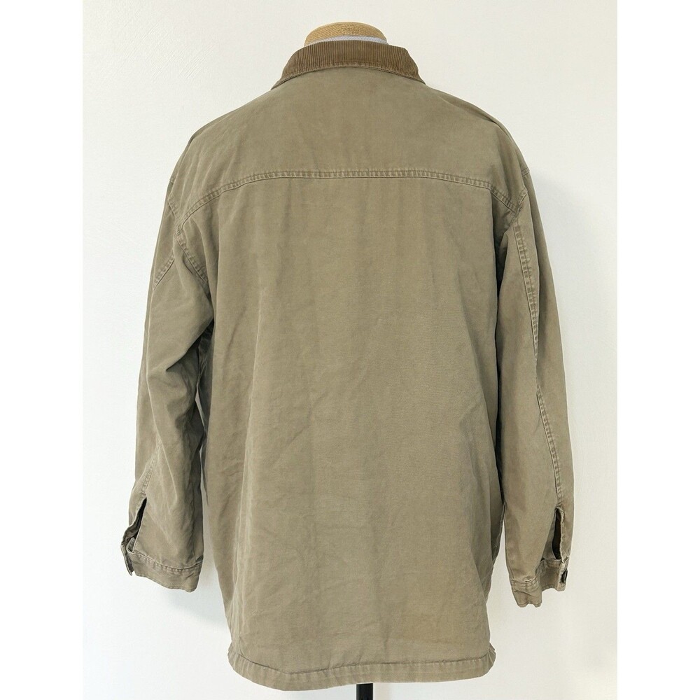 Vintage Chaps Ralph Lauren Light Brown Chore Coat Jacket Corduroy Collar Large - Picture 4 of 13